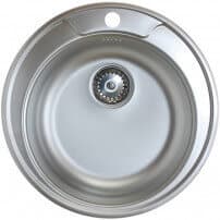Мойка нерж. круглая КромРус D 49 + сифон